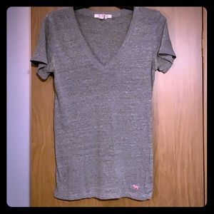 PINK Victoria’s Secret gray v neck top